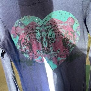 Tiger long sleeve shirt purple